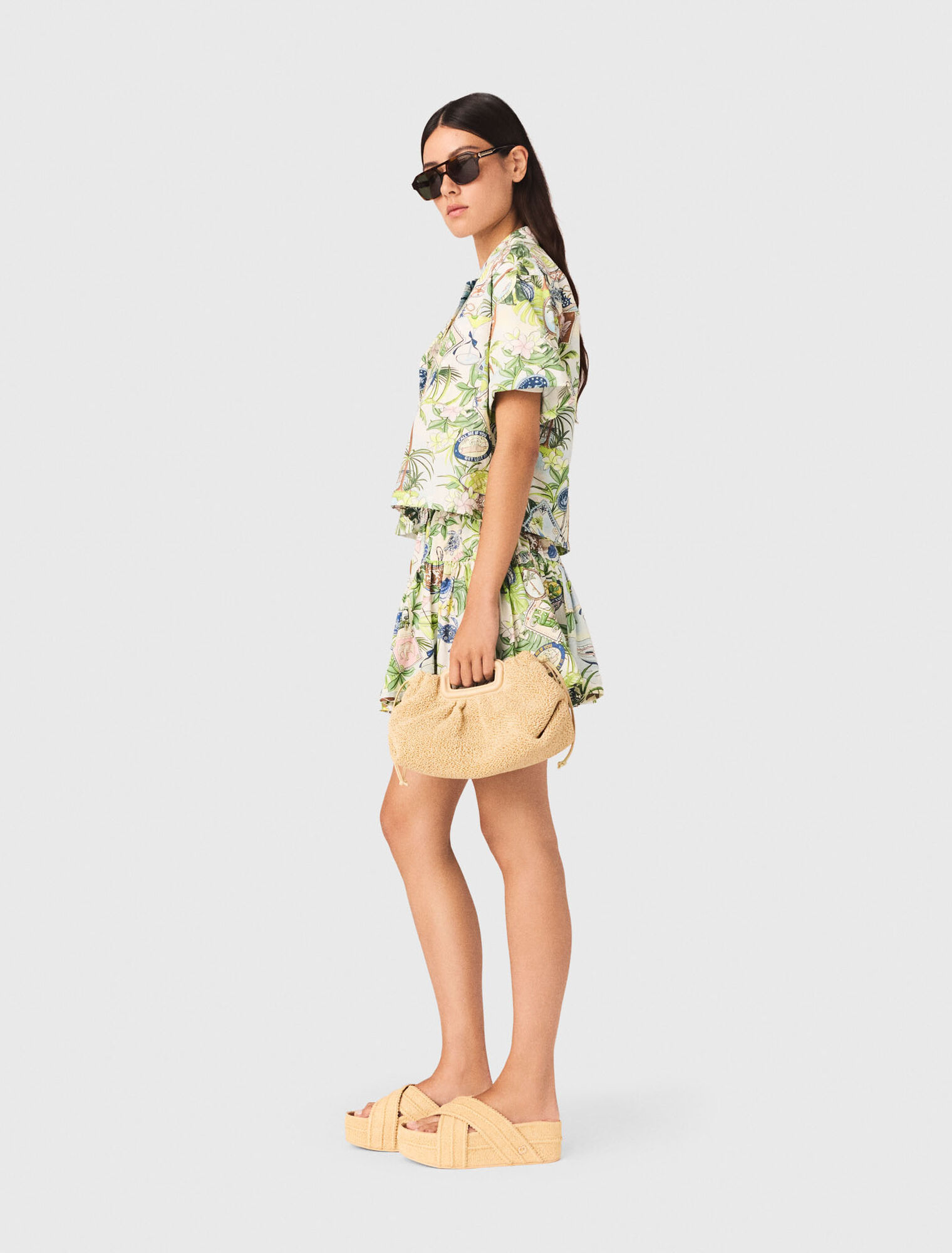 Camisa corta estampada