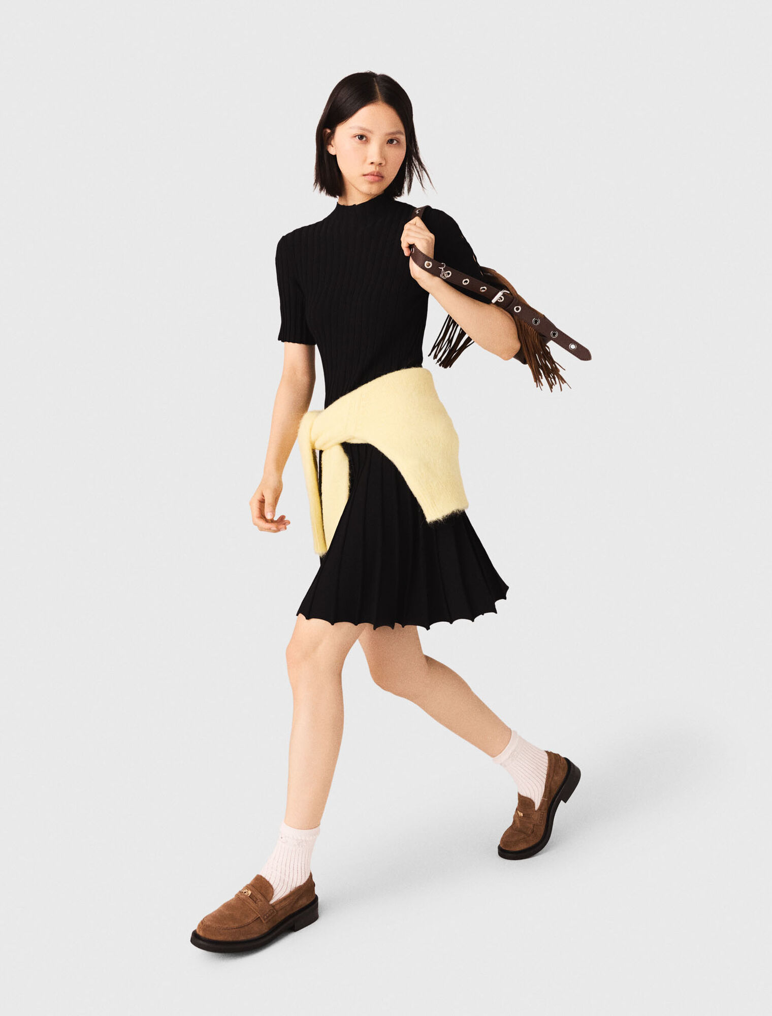 Vestido corto de punto