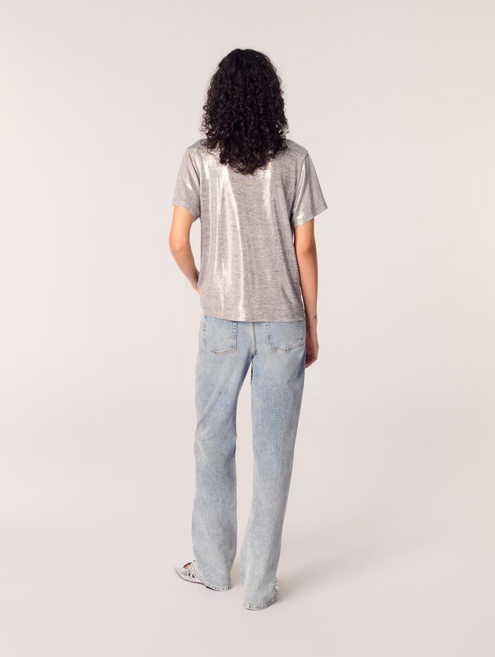 Camiseta de lamé