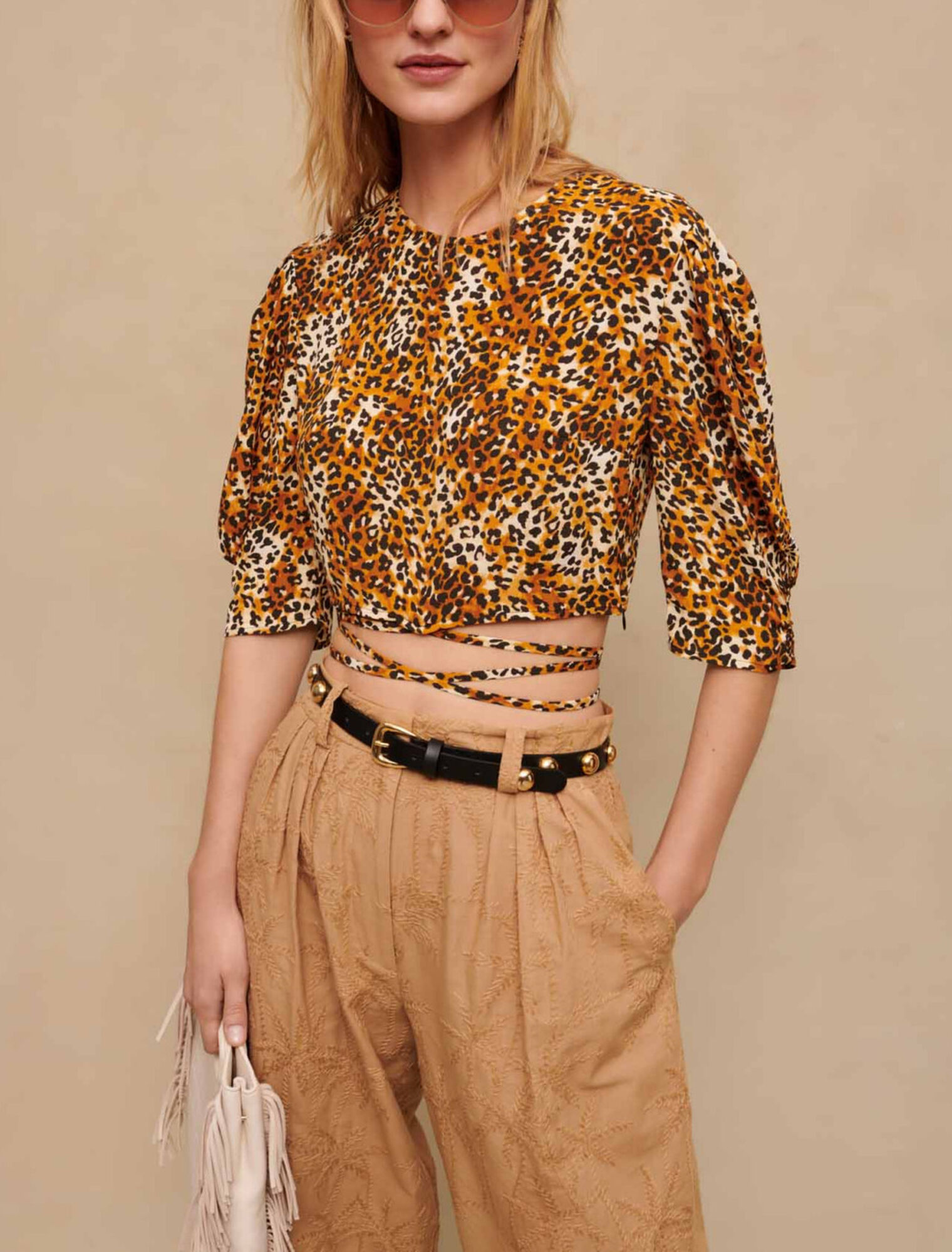 Top estampado de leopardo