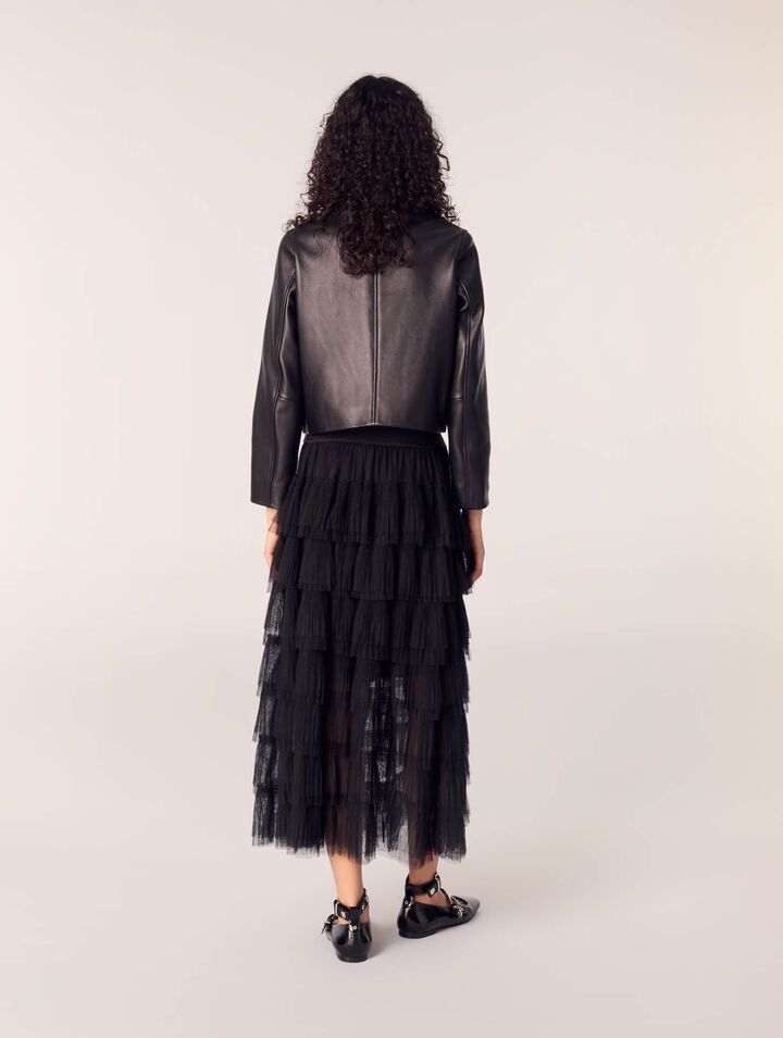 Falda midi en tul