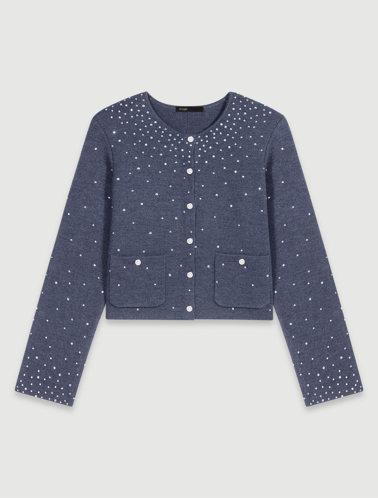 Jersey de punto con strass