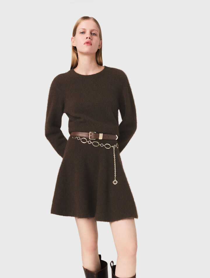 Vestido corto de mezcla de yak