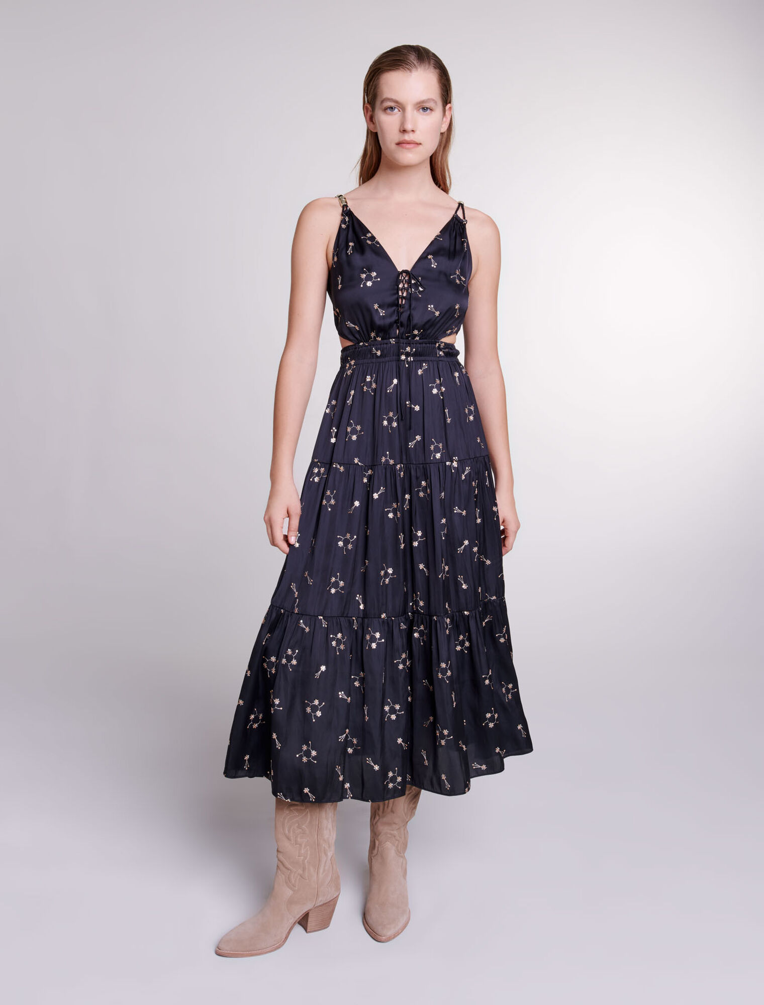 Vestido largo con lentejuelas