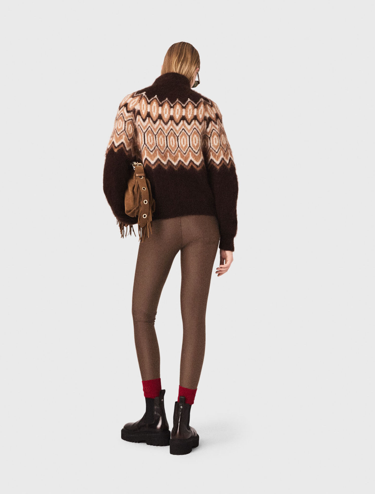 Jersey Fairisle con cuello alto