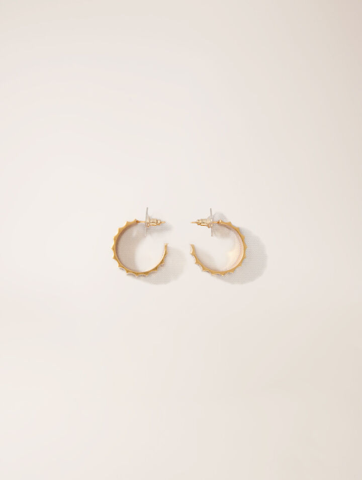 Pendientes de aro mini de metal cónico 