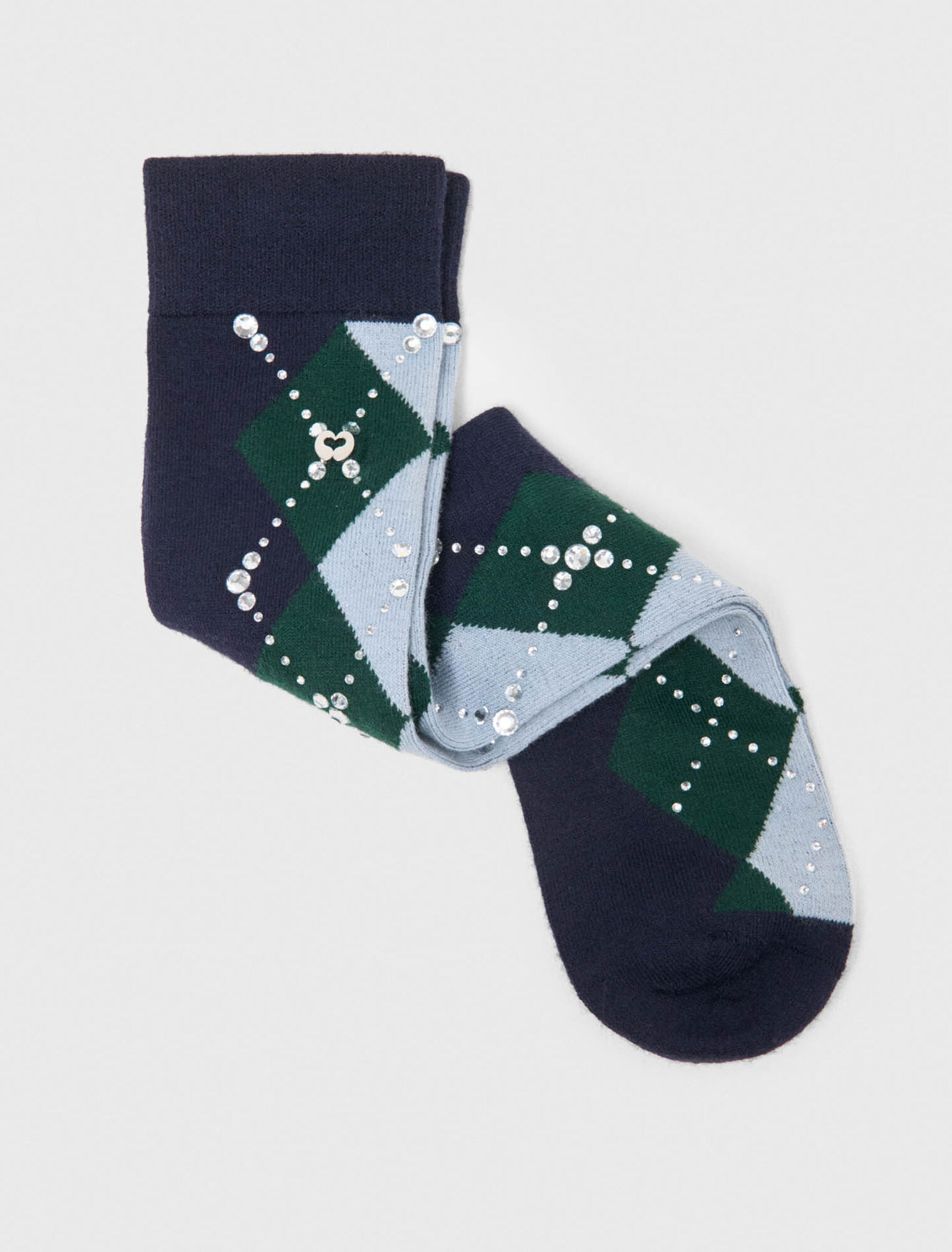 Calcetines altos argyle de lana