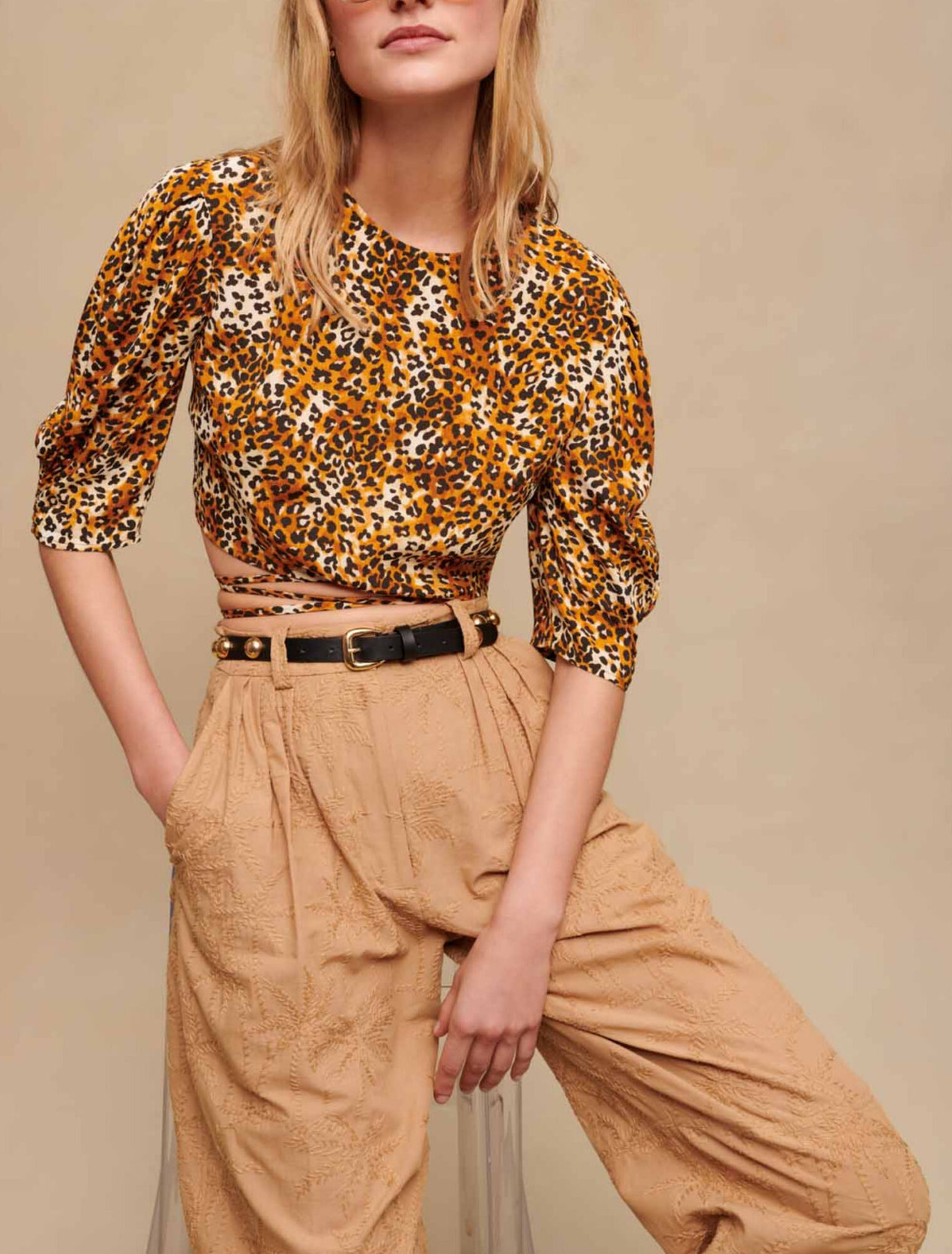 Top estampado de leopardo