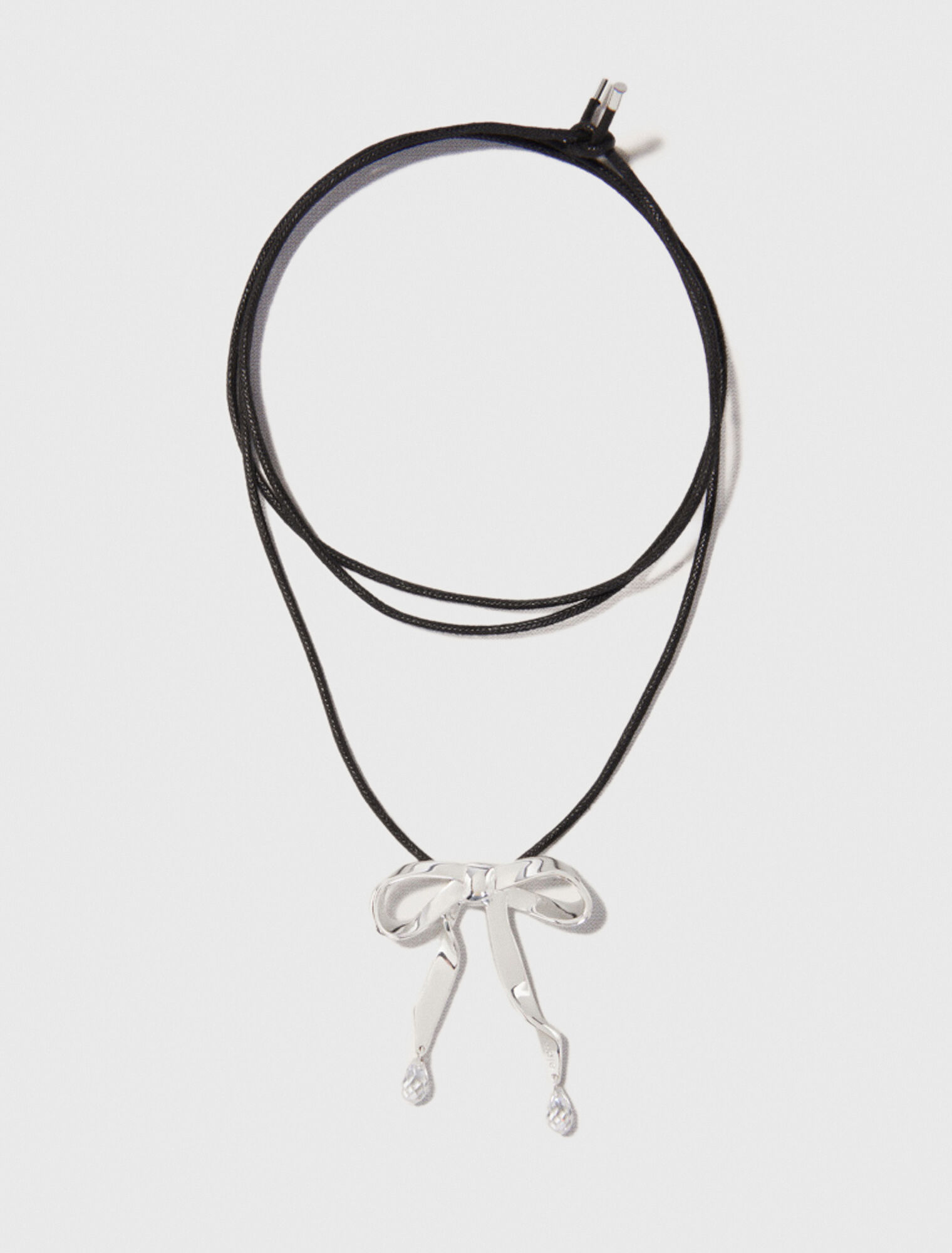 Collar nudo plateado para anudar