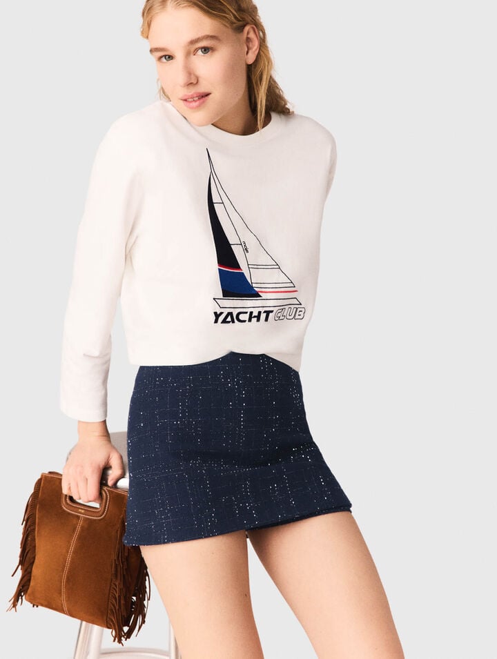 Camiseta con estampado de barco