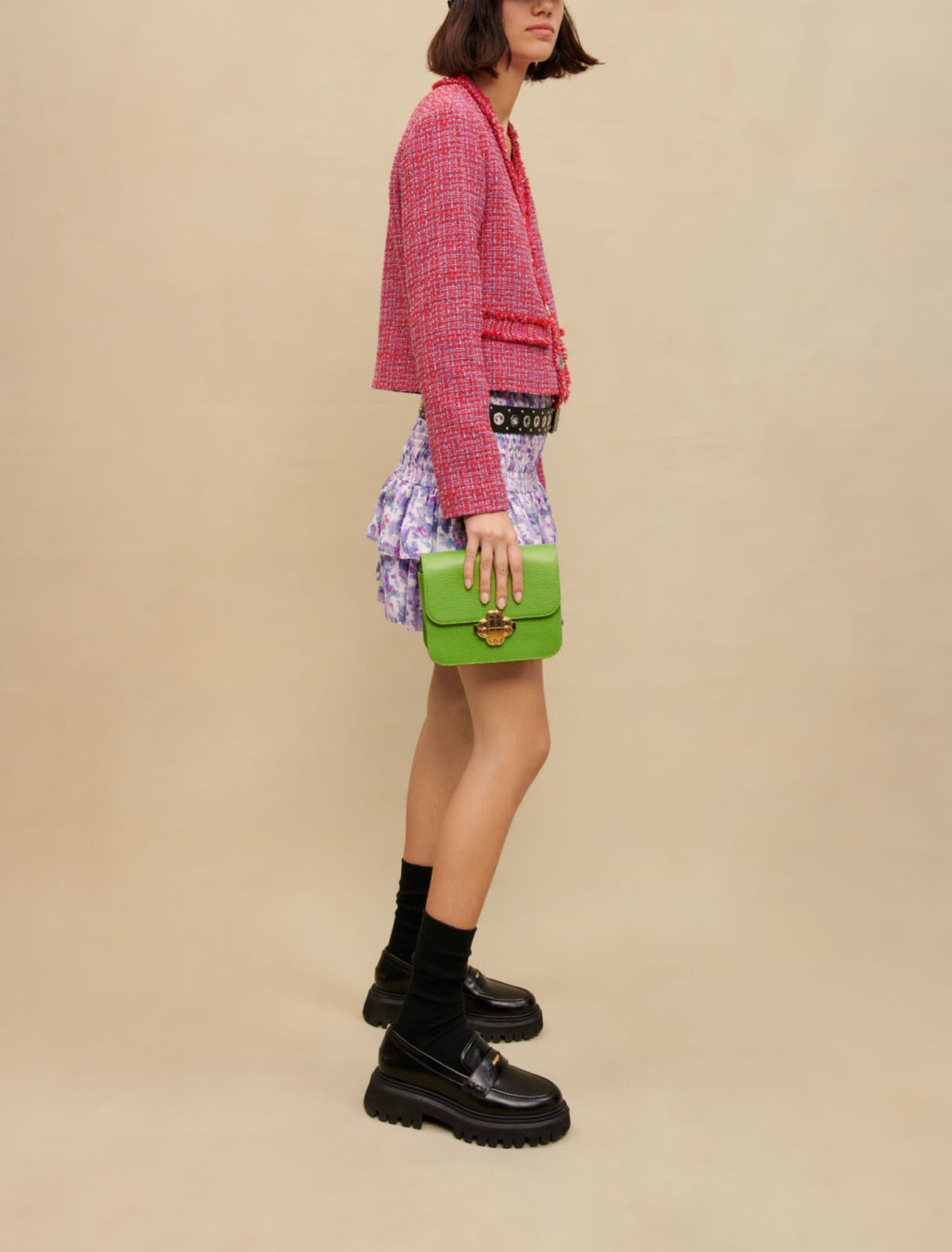 Falda con estampado floral