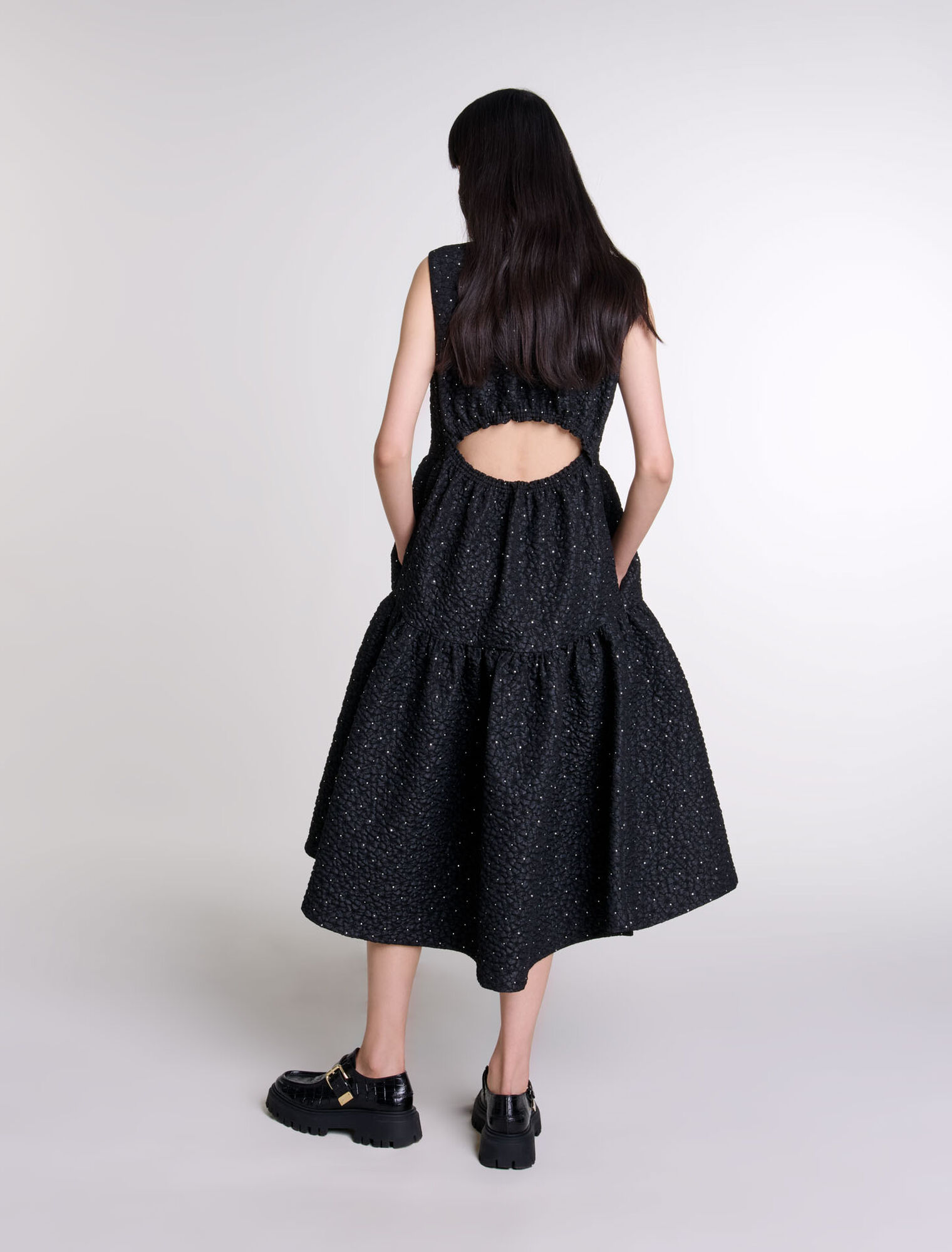 Vestido largo con strass