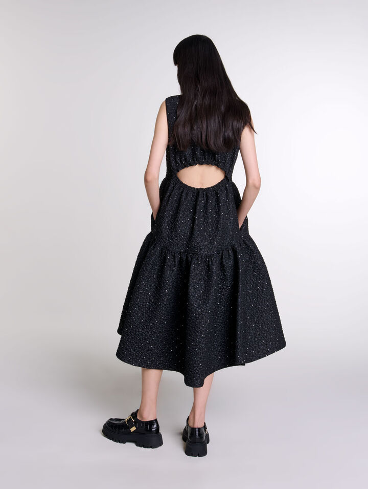 Vestido largo con strass