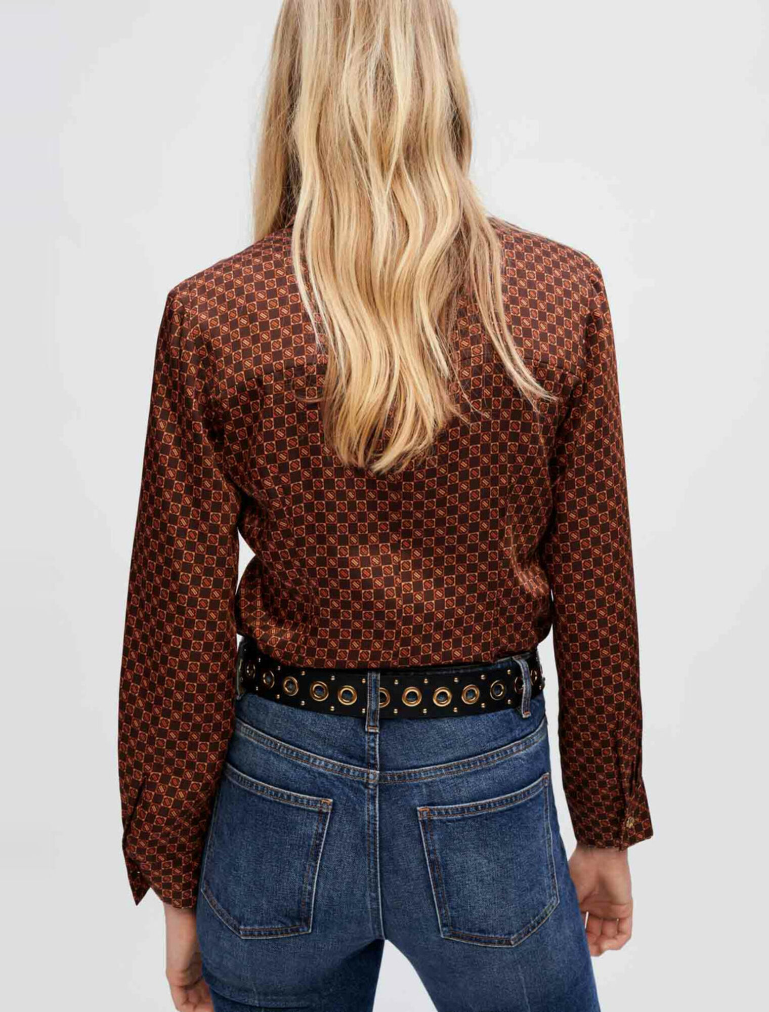 Camisa de satén estampada Mini Clover