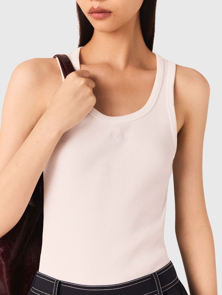 Camiseta de tirantes acanalada