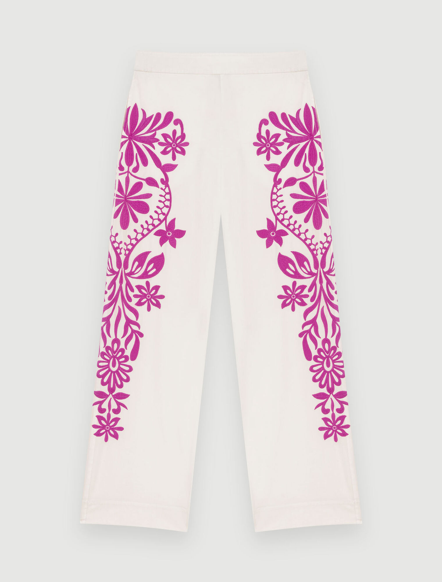 Pantalones anchos bordados