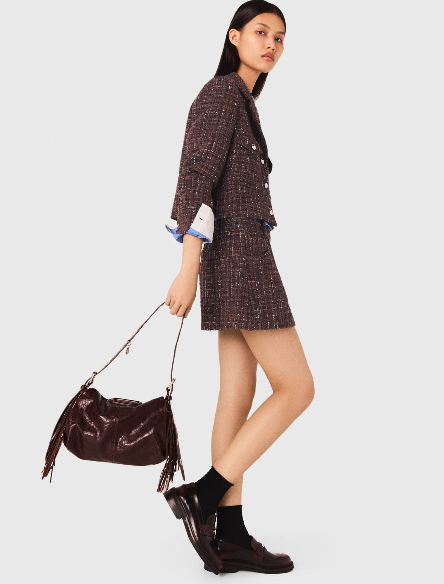 Chaqueta corta de tweed