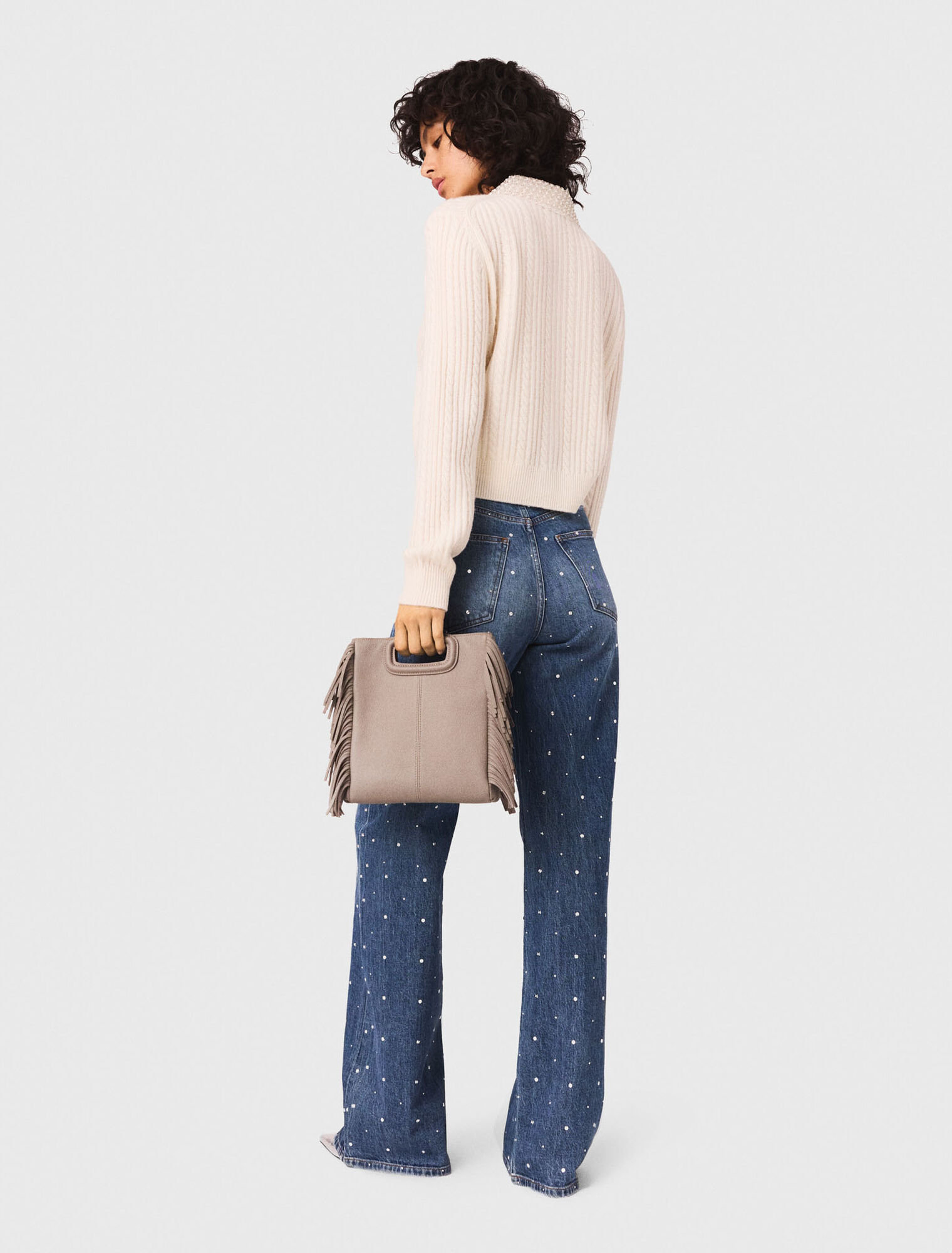 C&aacute;rdigan de punto con cuello desmontable