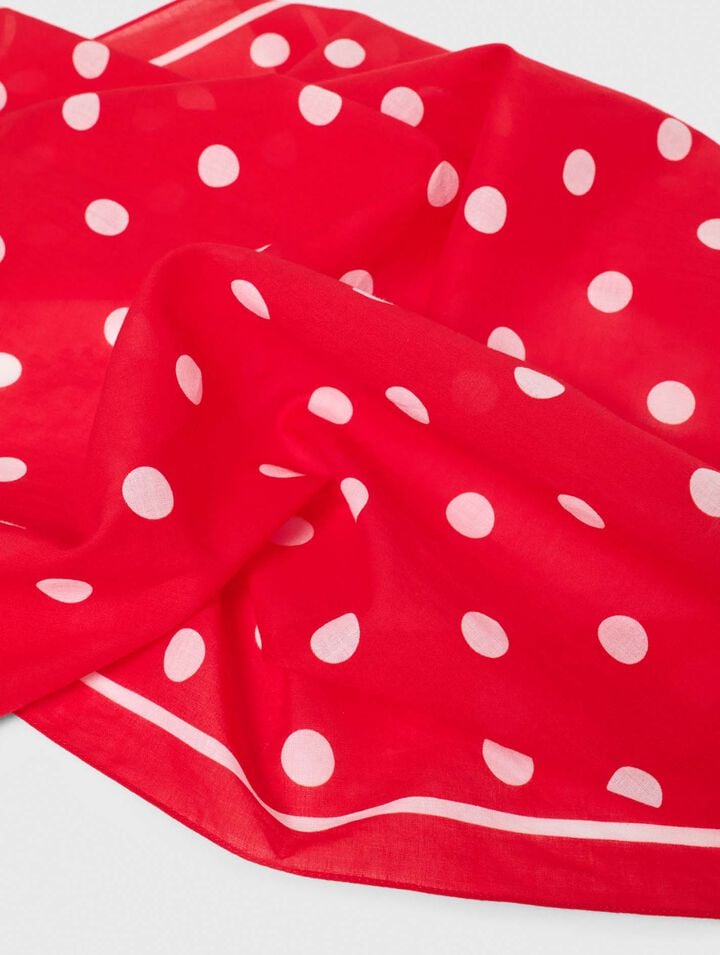 Bandana de algod&oacute;n con lunares