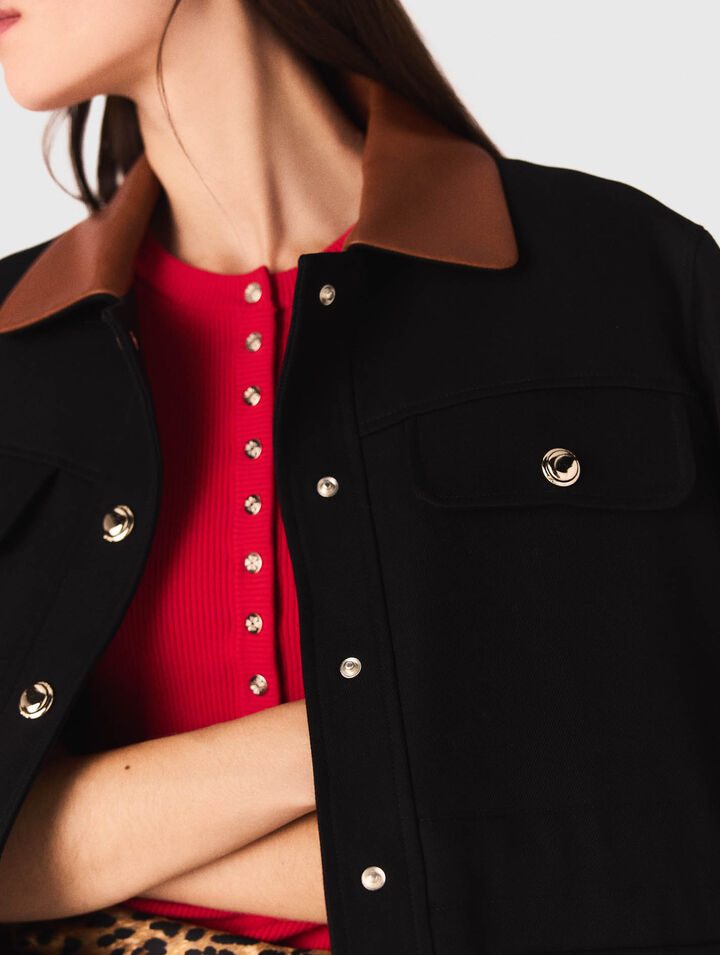 Parka cuello piel