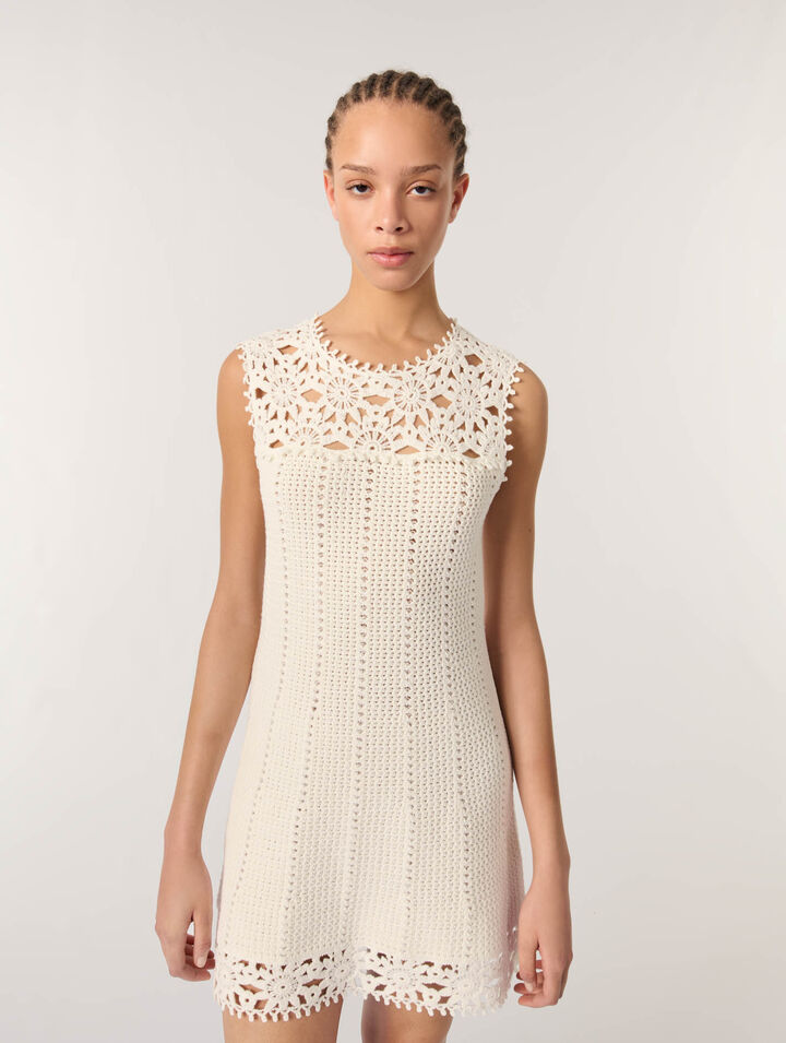 Vestido corto de ganchillo