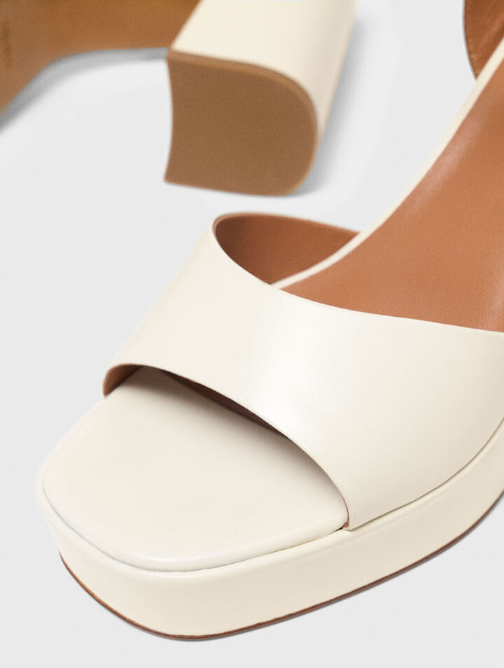 Sandalias de cuero de plataforma