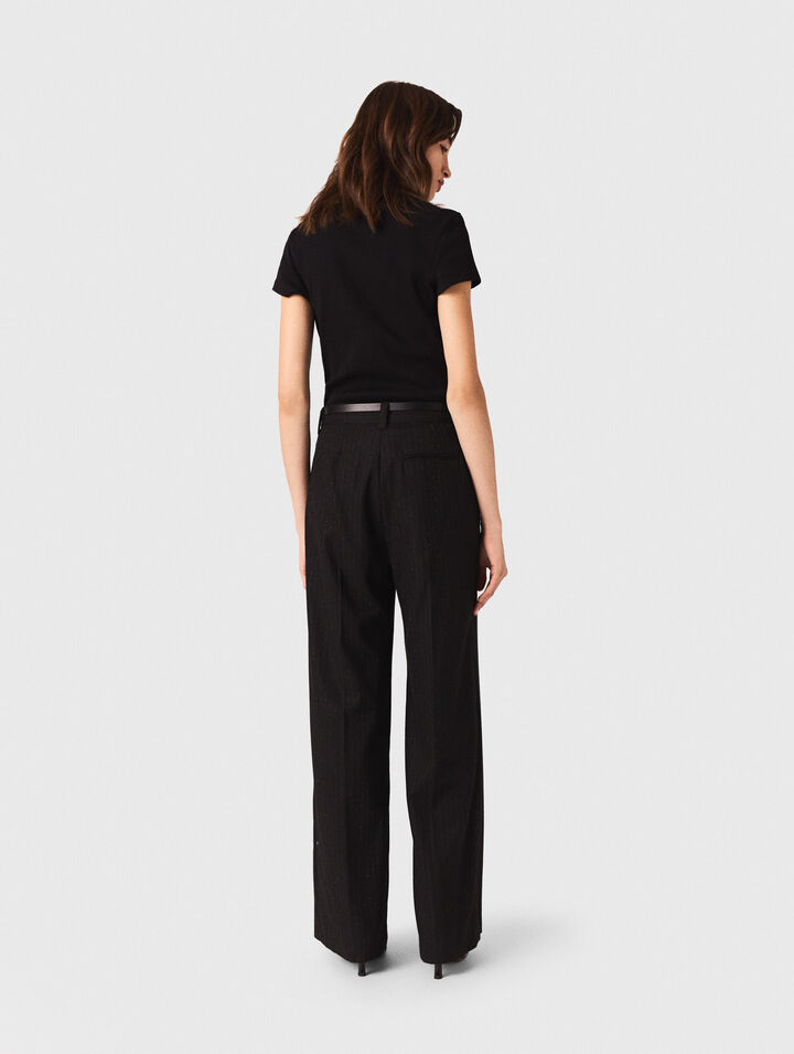 Pantalón de traje con strass