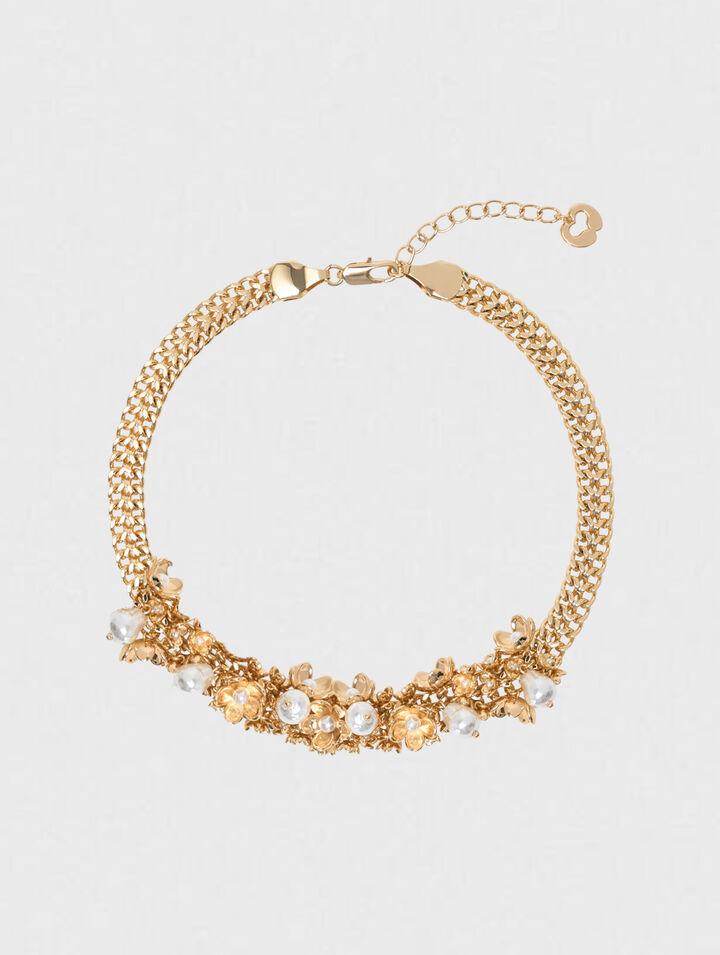 Pulsera asim&eacute;trica de cadena ancha