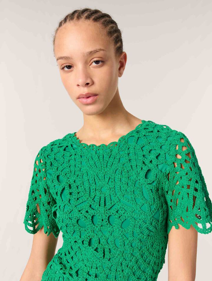Vestido corto de ganchillo