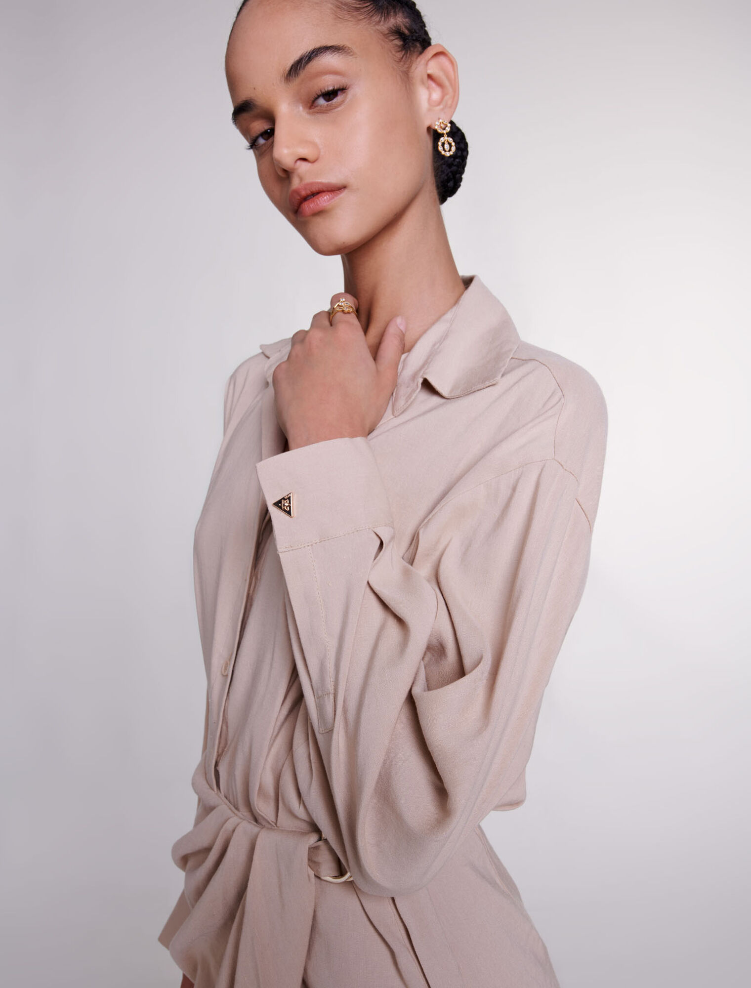 Vestido midi de lino
