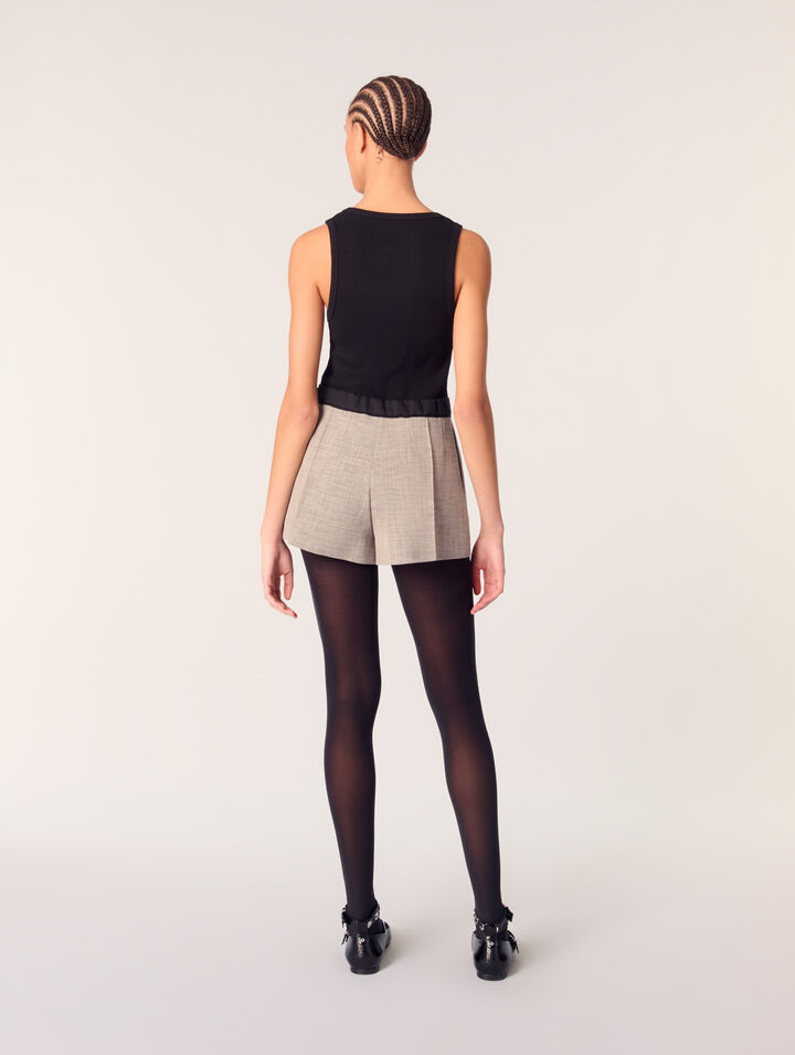 Short estilo sastre con pinzas