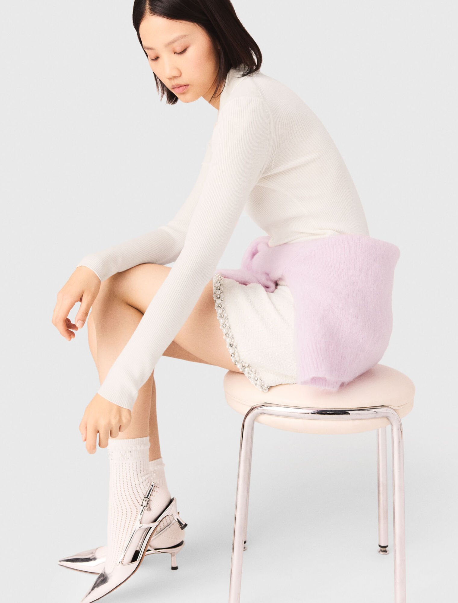 Jersey de canal&eacute; con cuello de polo