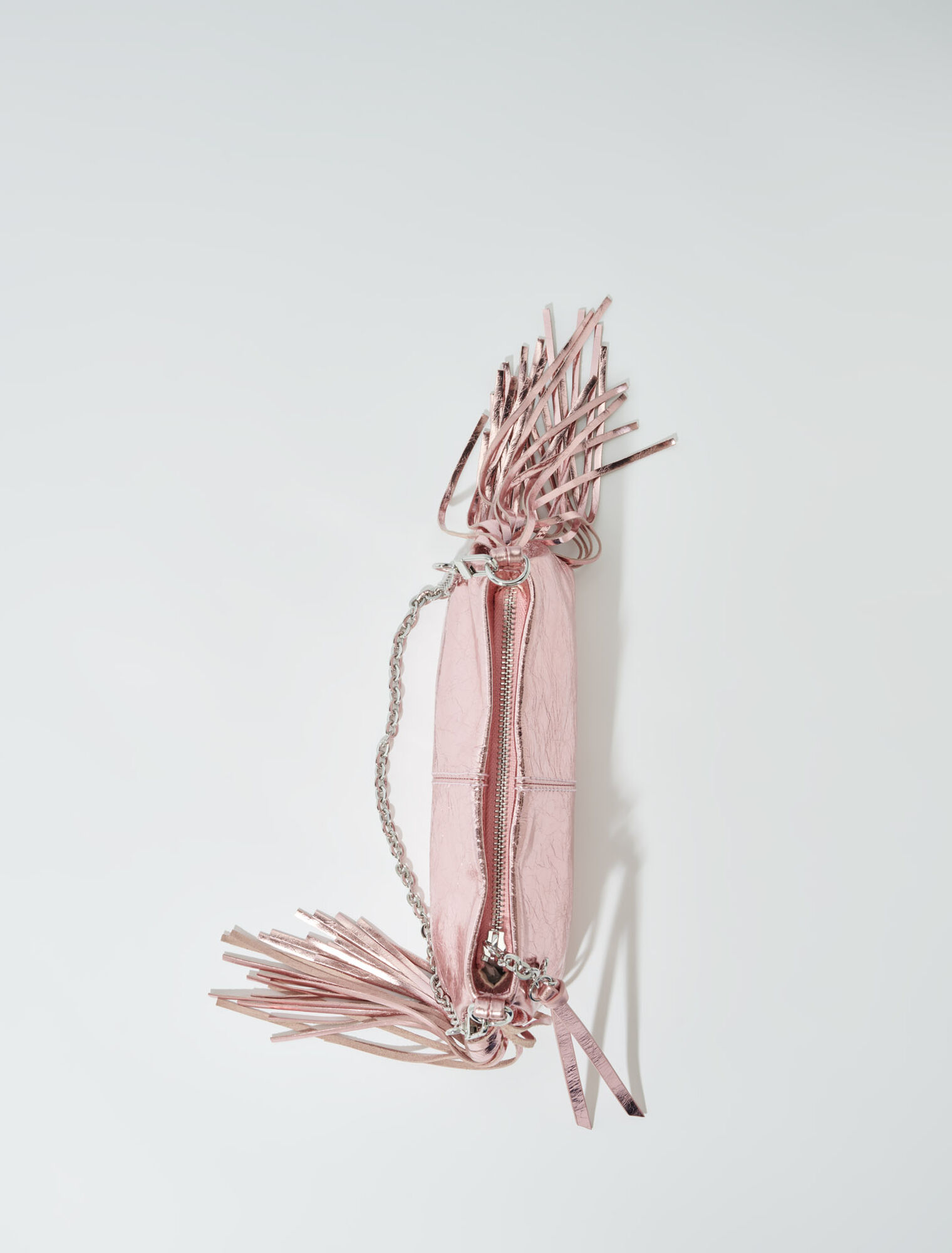 Bolso Miss M pouch piel metalizada