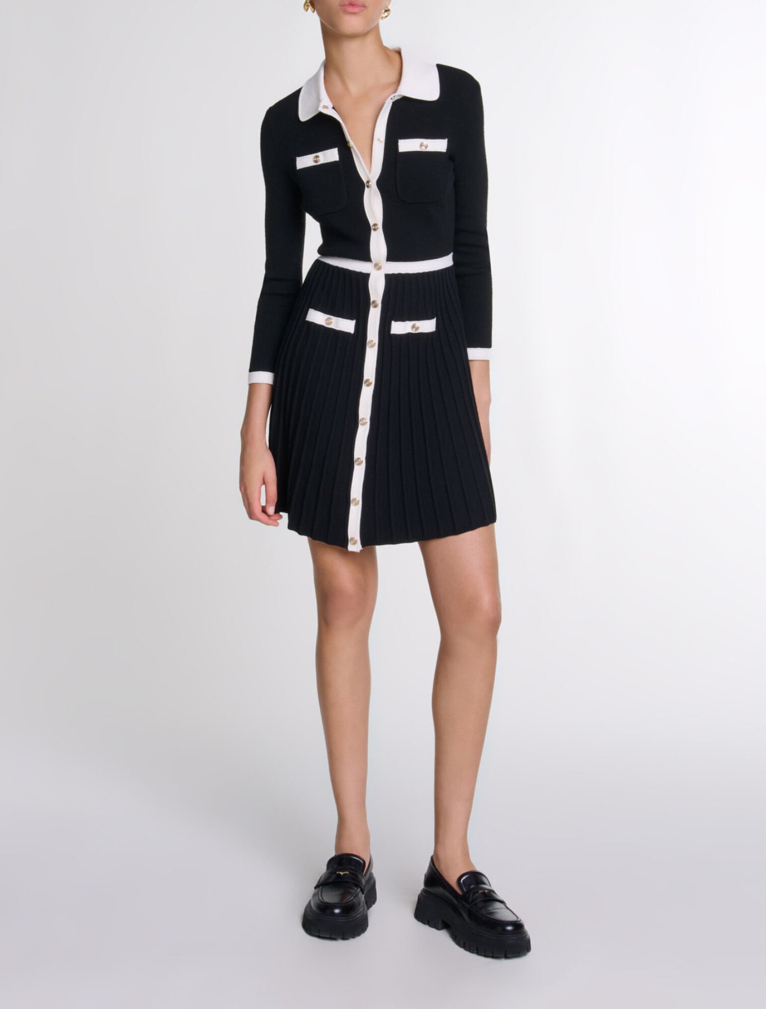 Vestido corto de punto