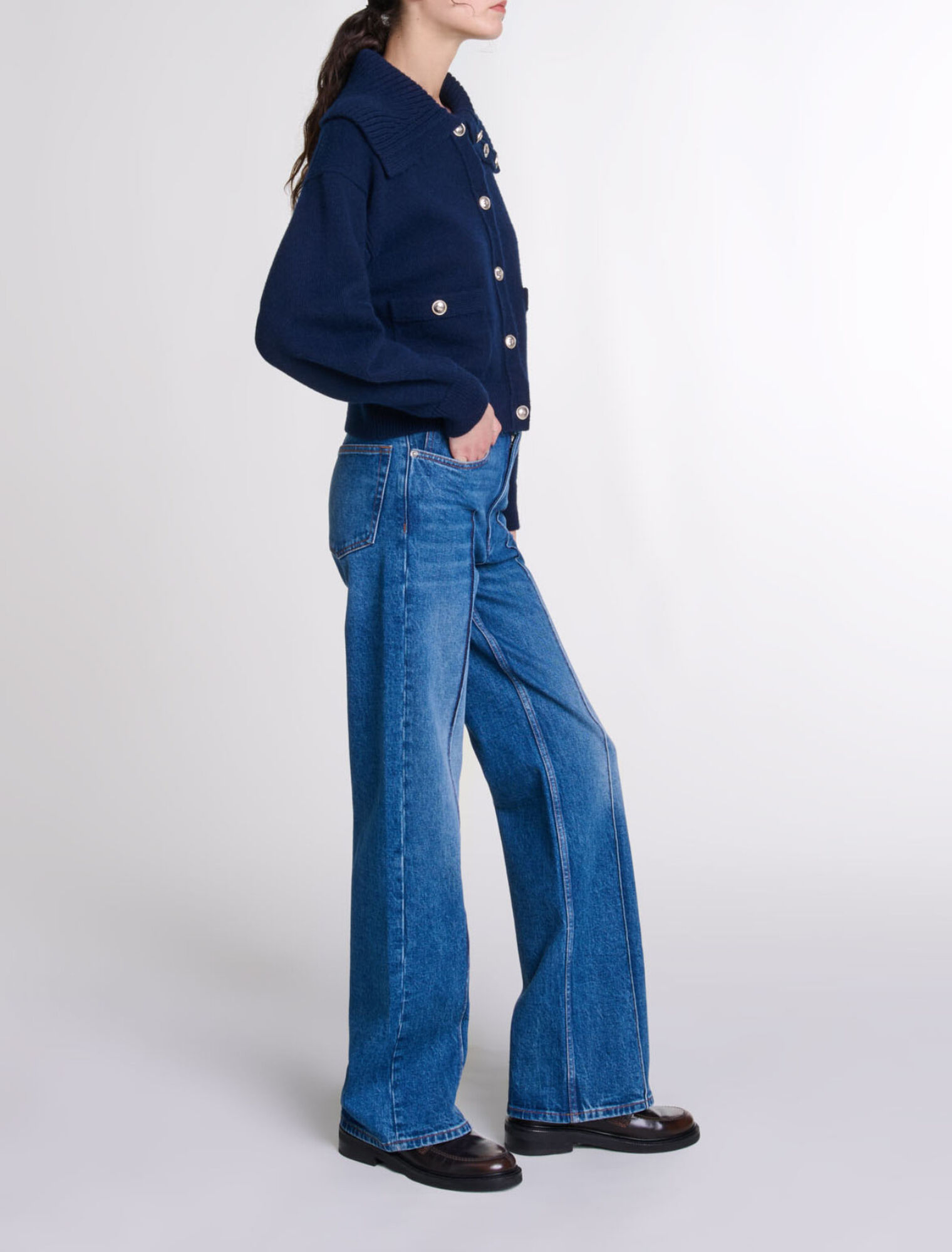 C&aacute;rdigan de mezcla de lana