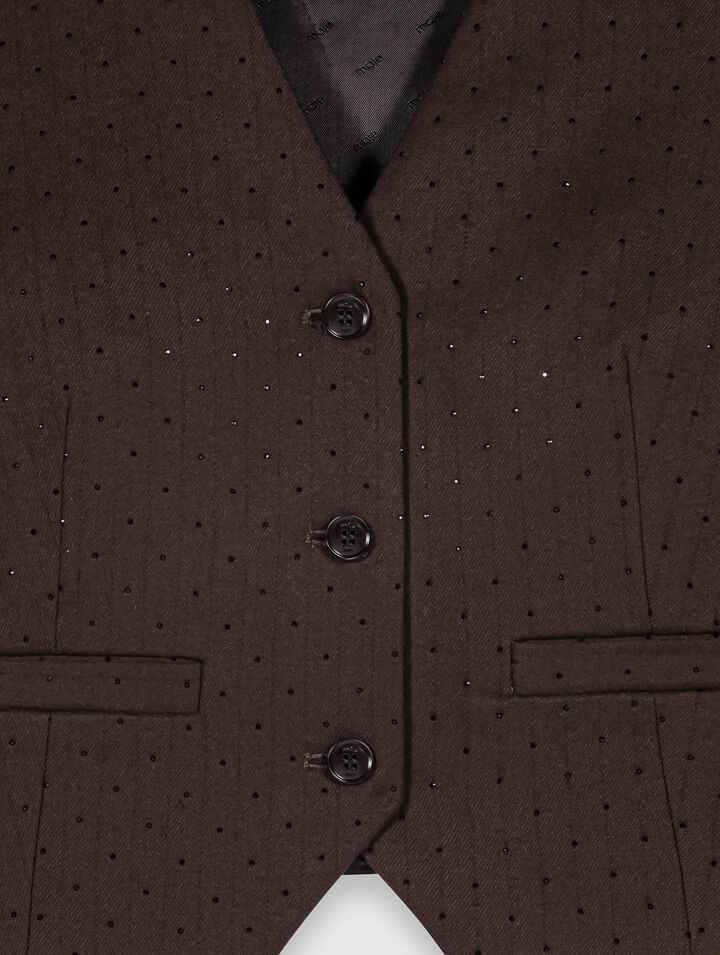 Chaleco sastre con strass