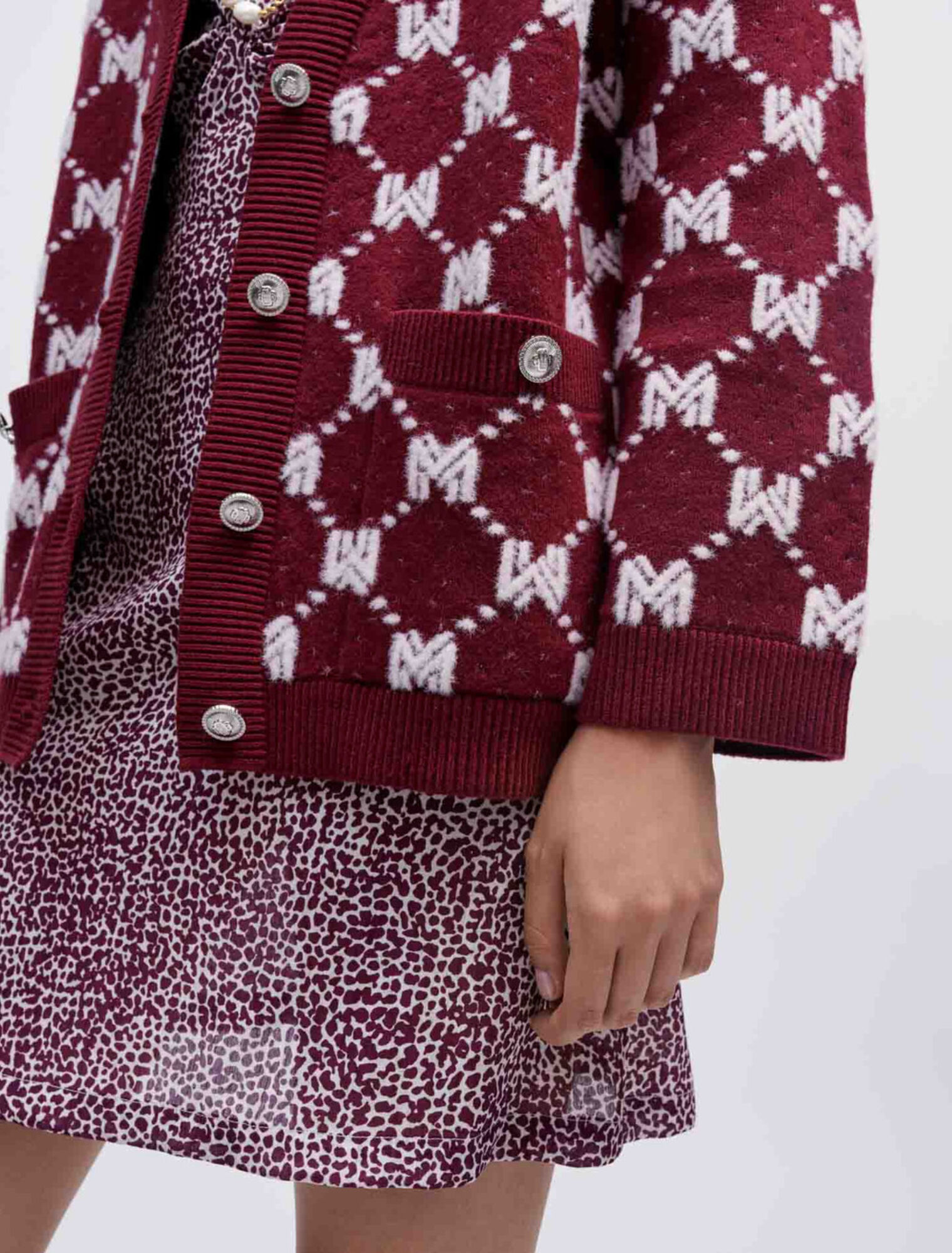 Chaqueta de punto jacquard Maje