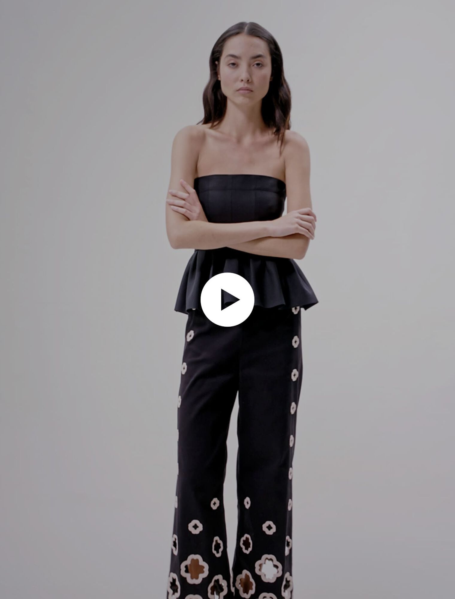 Pantalón ancho de ganchillo