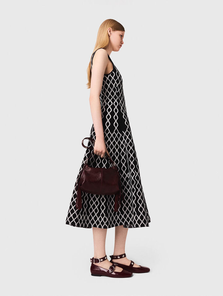 Vestido midi de punto jacquard