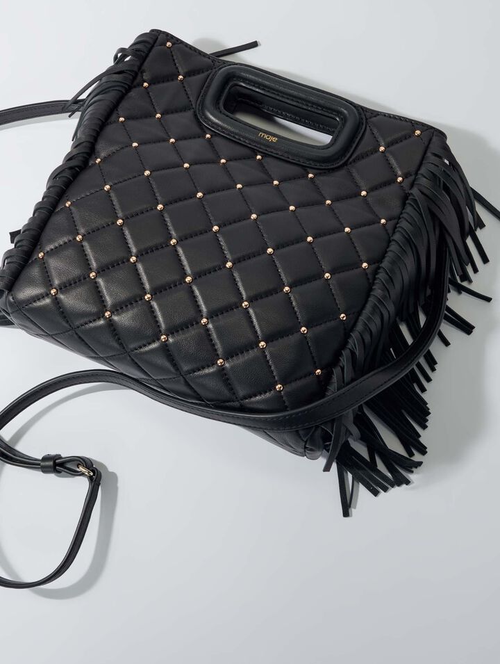 Bolso M acolchado con tachuelas