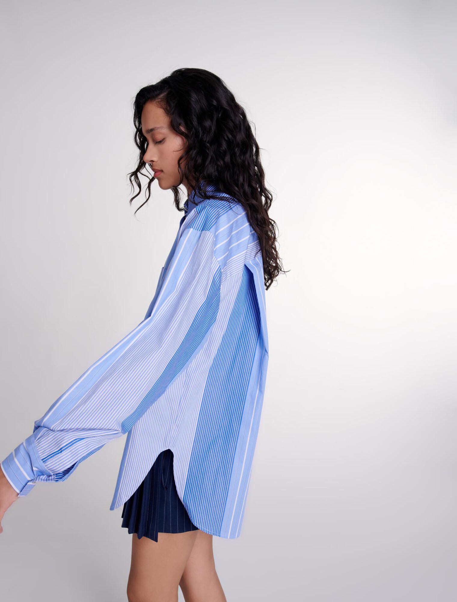 Camisa patchwork de rayas 