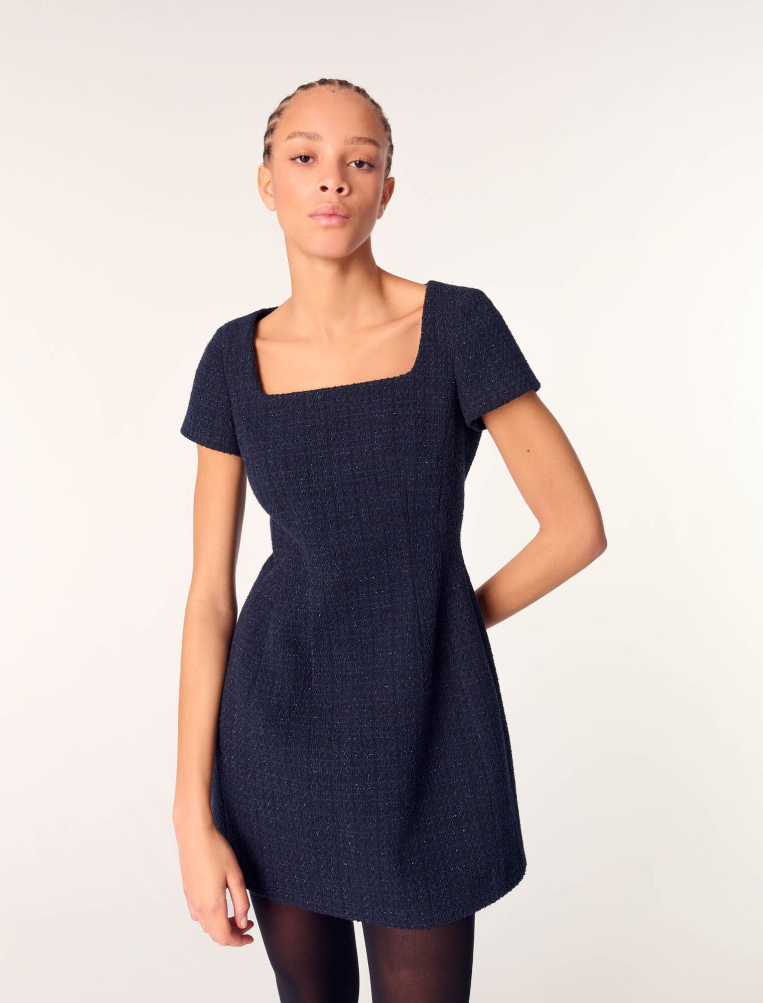 Vestido corto de tweed