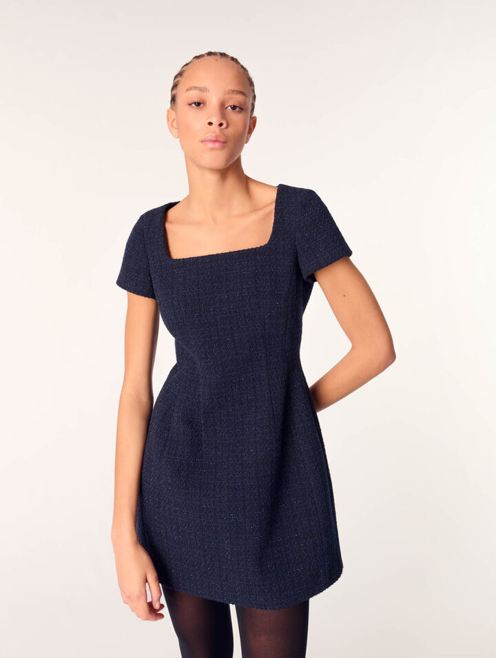 Vestido corto de tweed