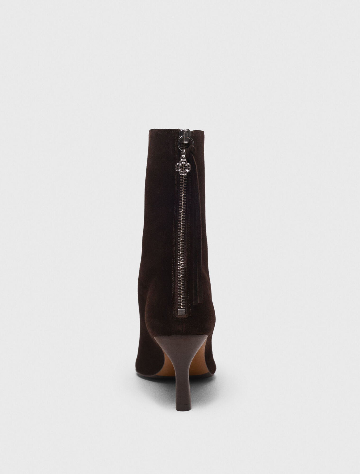 Botines de ante con cremallera