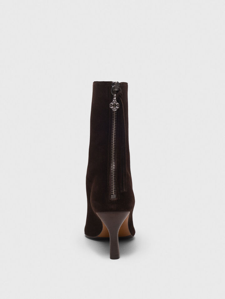 Botines de ante con cremallera