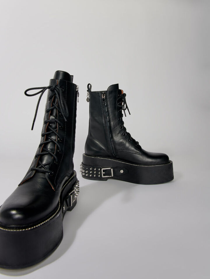 Botas ranger con detalles punk
