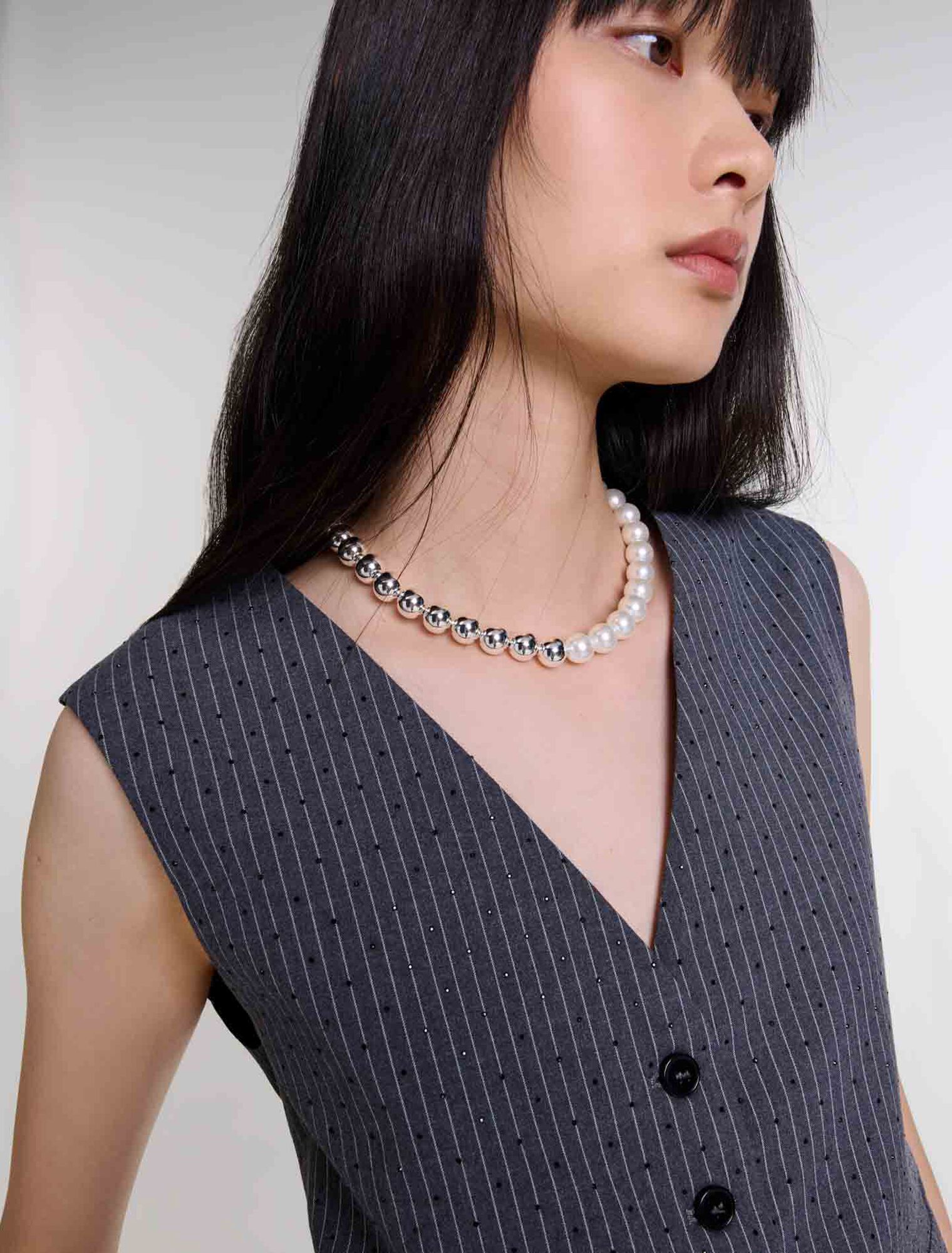 Chaleco con strass