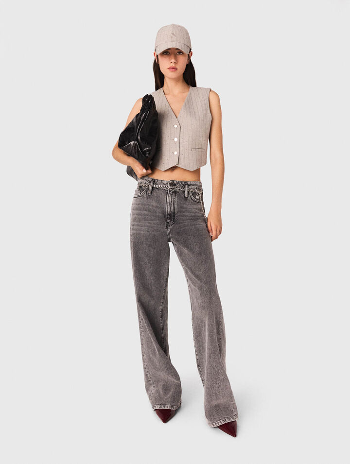 Chaqueta de traje con strass