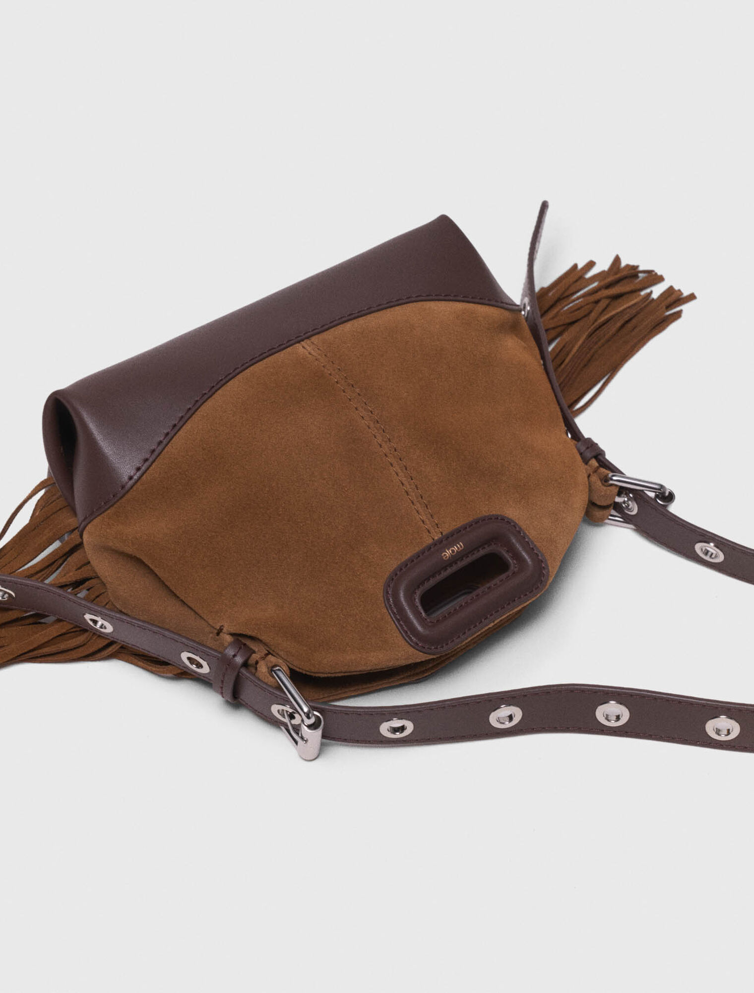 Bolso Miss M mini de piel y ante