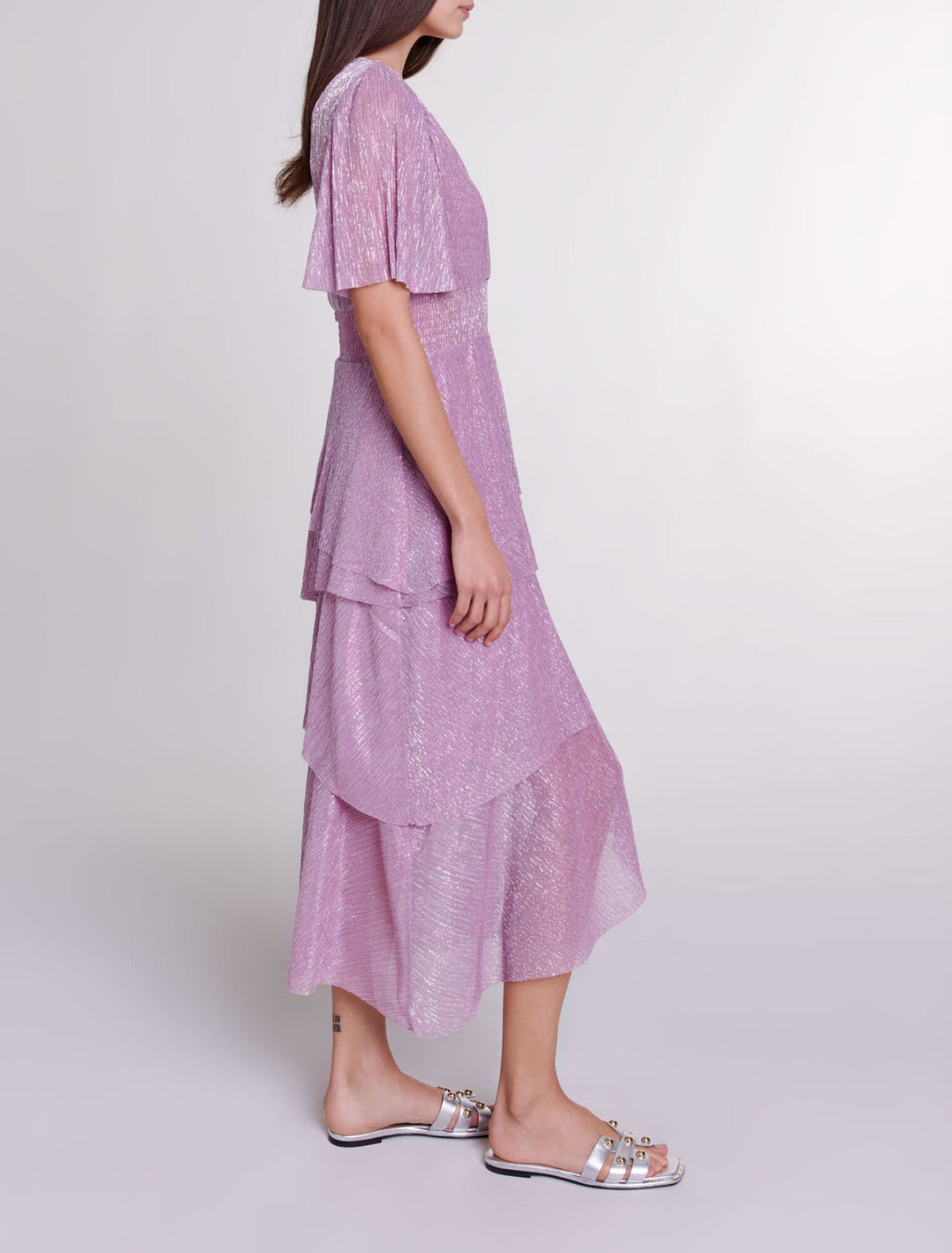 Vestido largo con volantes